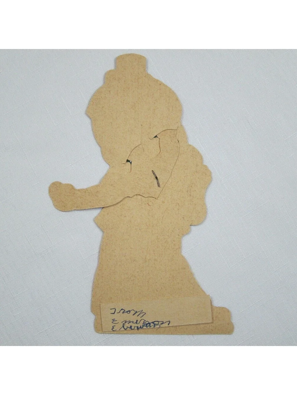 Vintage Valentine Card Mechanical XL Boy Moving Eyes Arm Stand Up Germany 20-30s